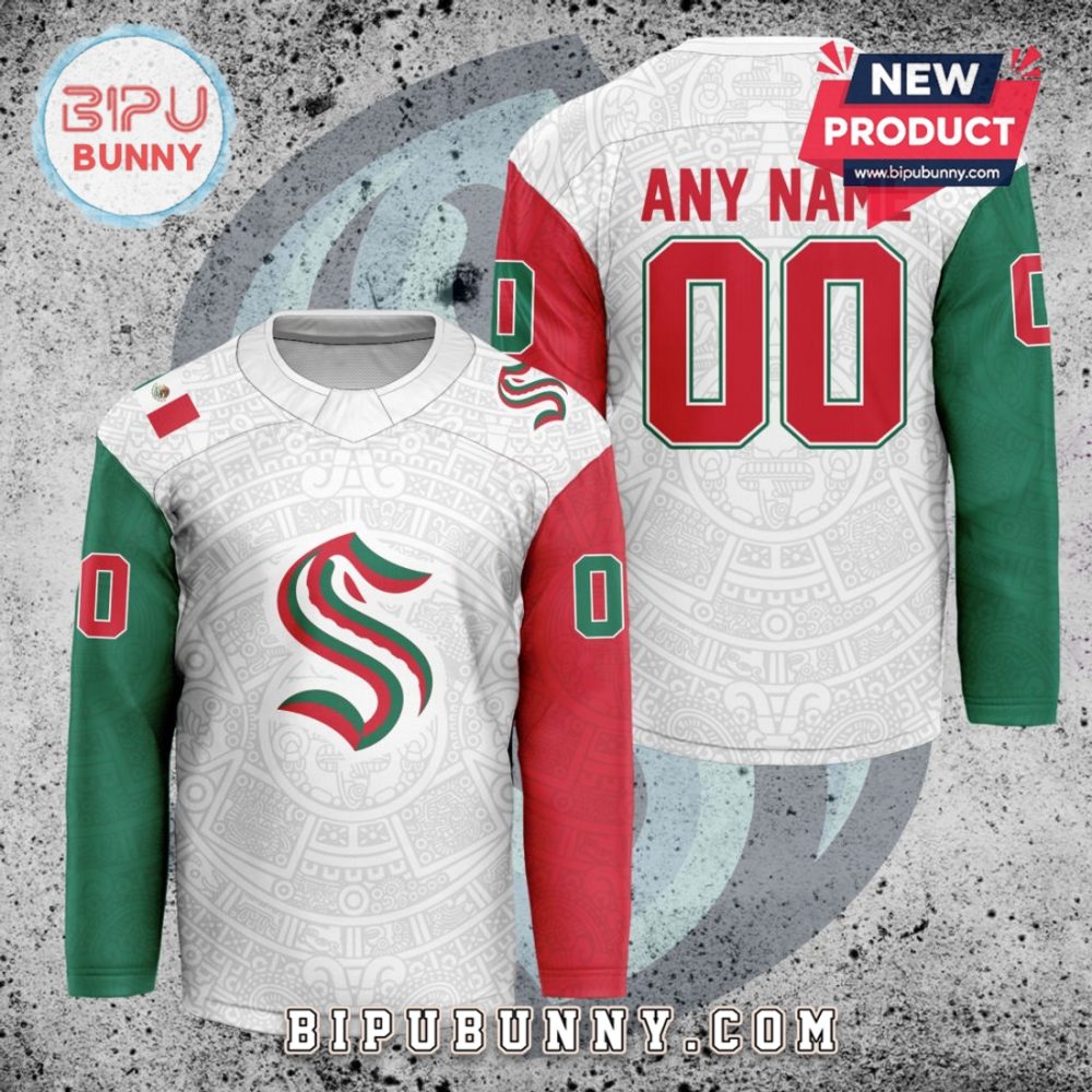 Nhl Seattle Kraken Mexican Heritage Hockey Jersey