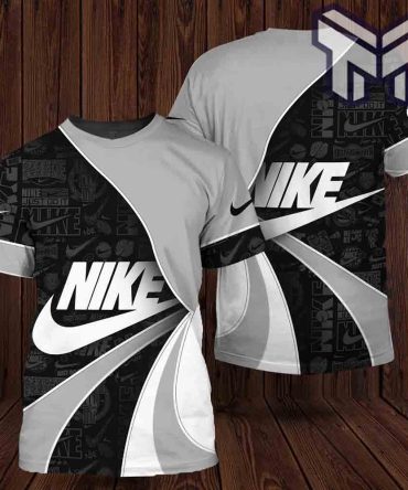 Nike T-Shirt, Nike Black Grey Luxury Brand T-Shirt Outfit For Men Women