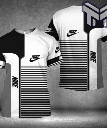 Nike T-Shirt, Nike Black White Luxury Brand Premium T-Shirt Outfit For Men Women