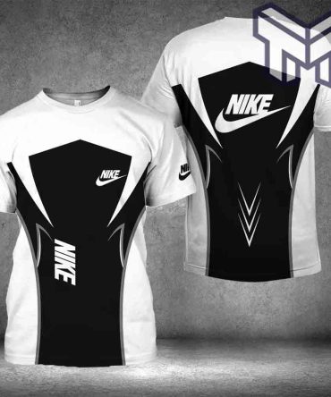 Nike T-Shirt, Nike Black White Luxury Brand T-Shirt For Men Women