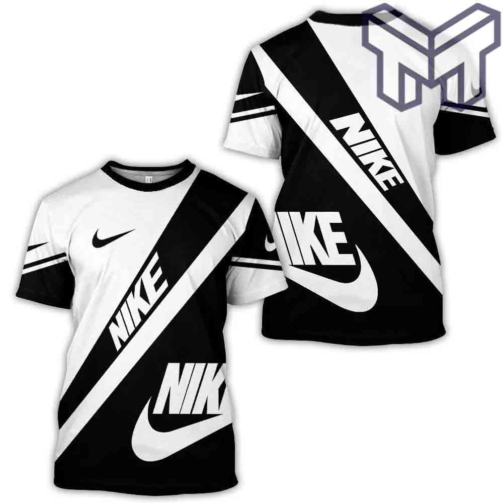 Nike T-Shirt, Nike Black White Luxury Brand T-Shirt Premium Outfit For Men Women - Image 2