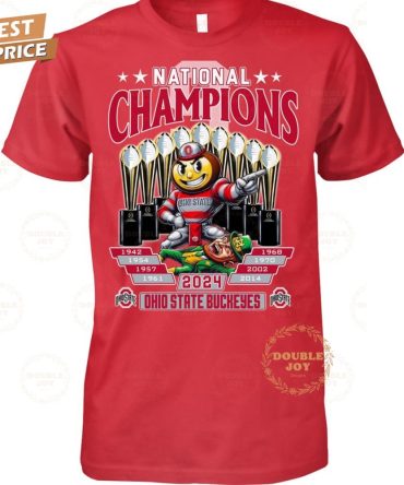 Nine-Times National Champions 2024 Ohio State Buckeyes Ncaa T-Shirt