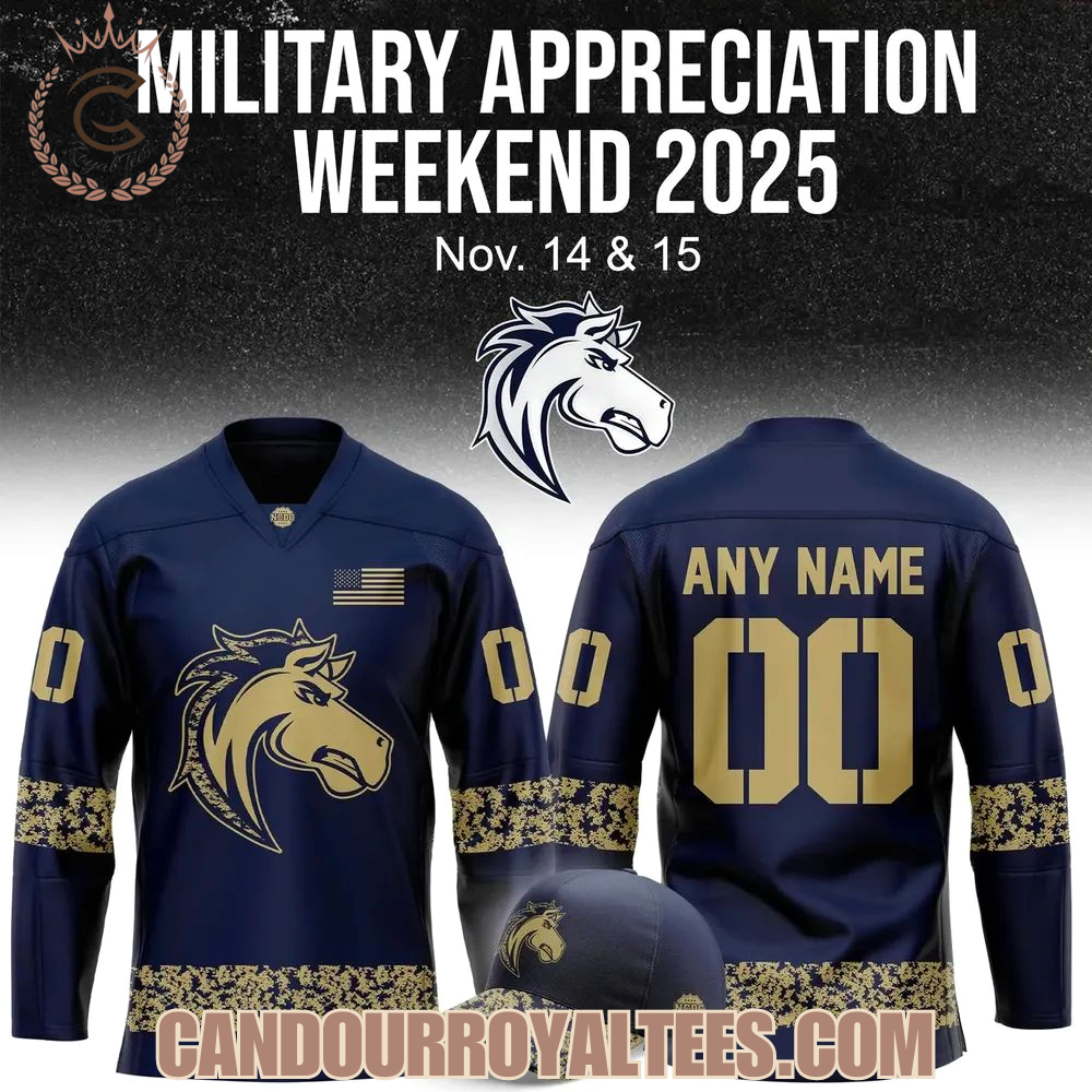 Ogden Mustangs Military Night Hockey Jersey 2025