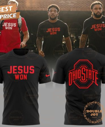 Ohio State Buckeyes Jesus Won 2024 T-Shirt,Hoodie - Black