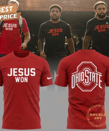 Ohio State Buckeyes Jesus Won 2024 T-Shirt,Hoodie - Red