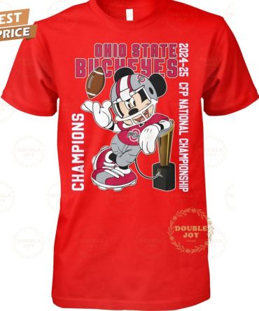 Ohio State Buckeyes Ncaa X Mickey Mouse 2024-25 Cfp National Championship T-Shirt