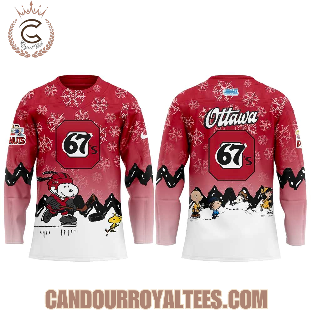 Ottawa 67'S Snoopy And Peanuts Hockey Jersey - Image 2