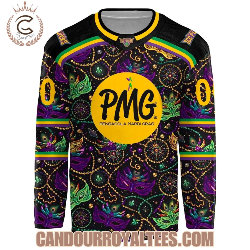Pensacola Ice Flyers 2026 Mardi Gras Night Jersey - Image 2