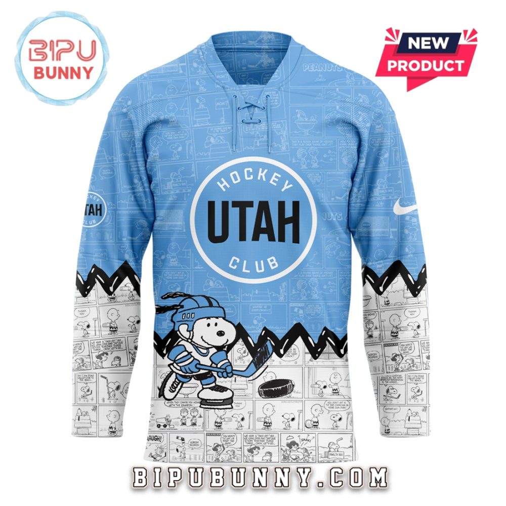 Personalized Utah 75Th Anniversary Of Peanuts Hockey Jersey - Image 2