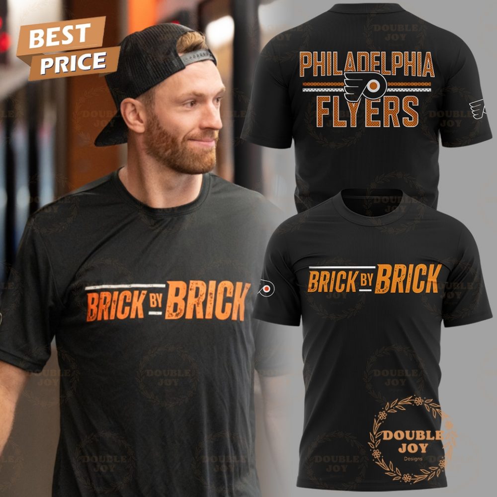 Philadelphia Flyers Brick By Brick Black Hoodie - Image 2