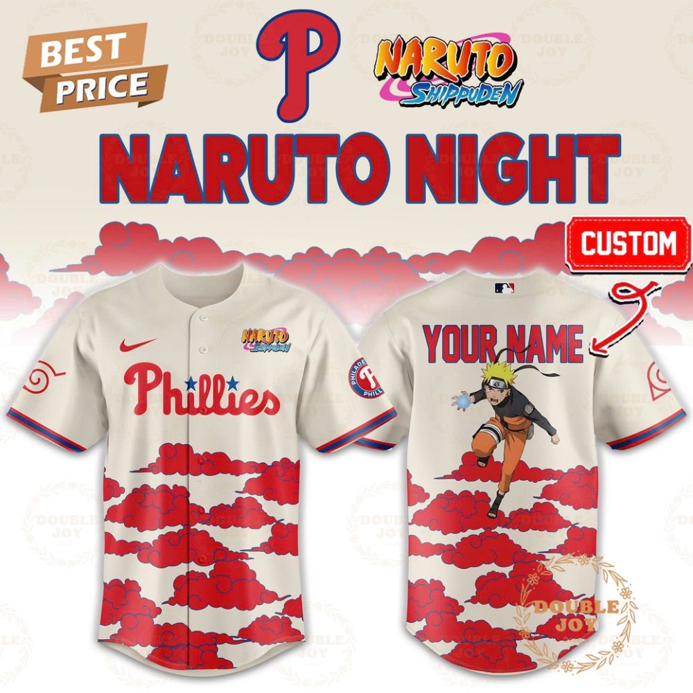 Philadelphia Phillies X Naruto 2026 Custom Name Baseball Jersey