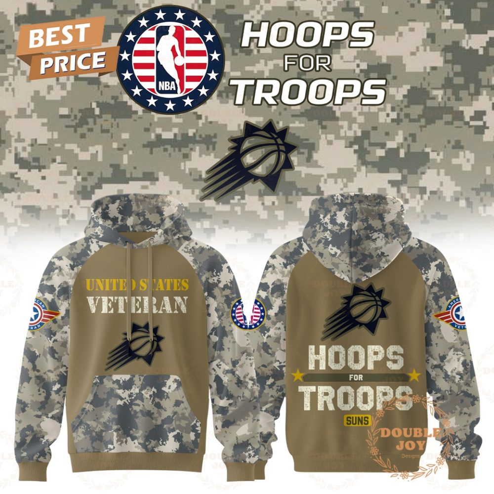 Phoenix Suns Nba X Hoops For Troops 2025 Hoodie