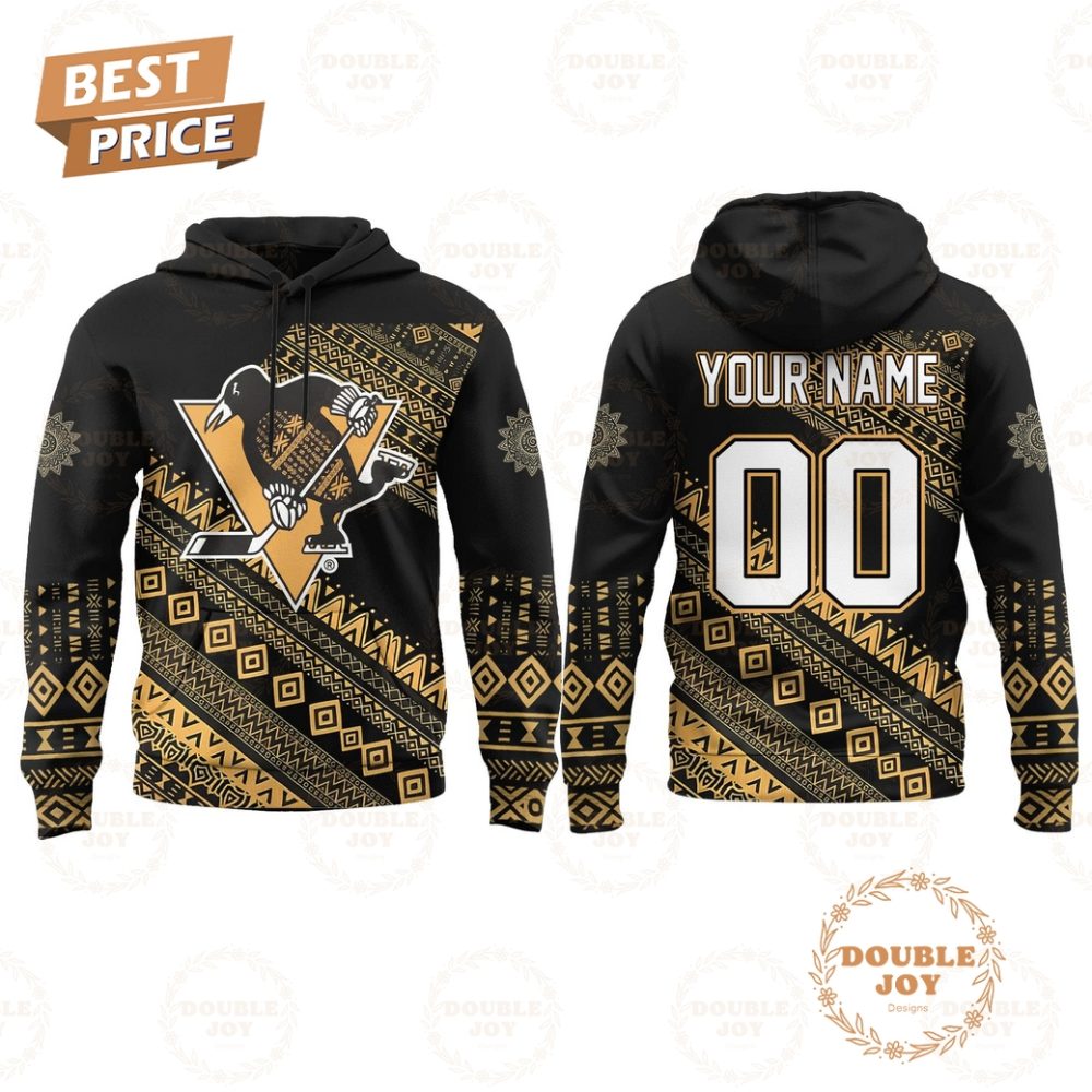 Pittsburgh Penguins Black History Game 2026 Custom Name Hoodie - Image 2