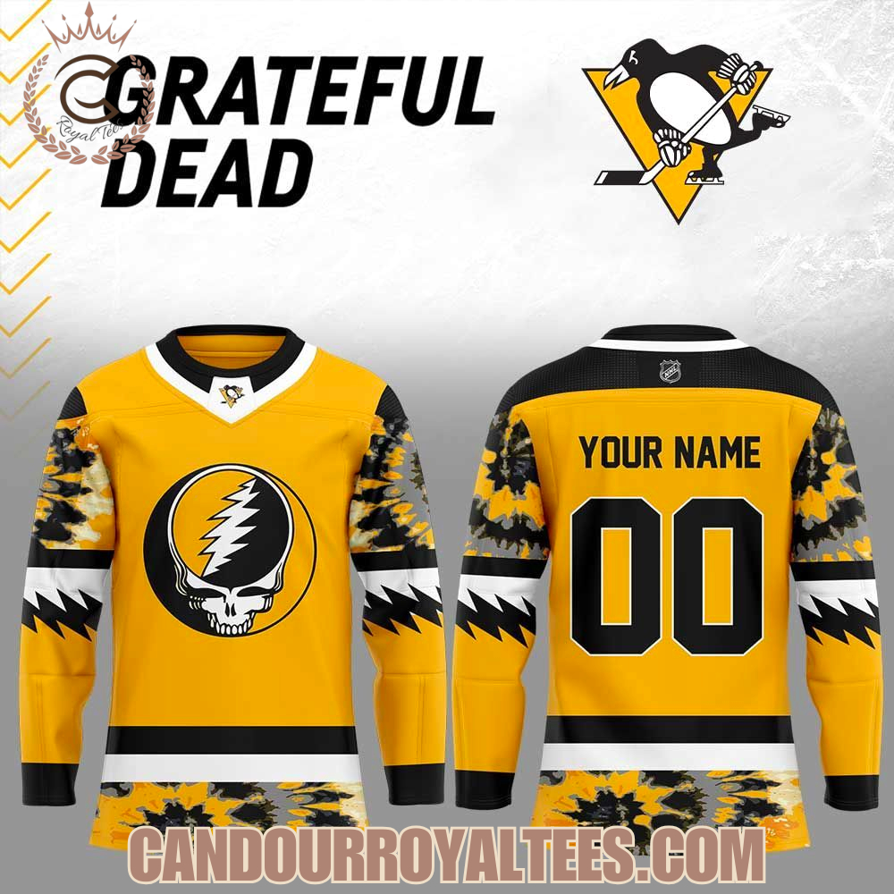 Pittsburgh Penguins Grateful Dead 2025 Hockey Jersey