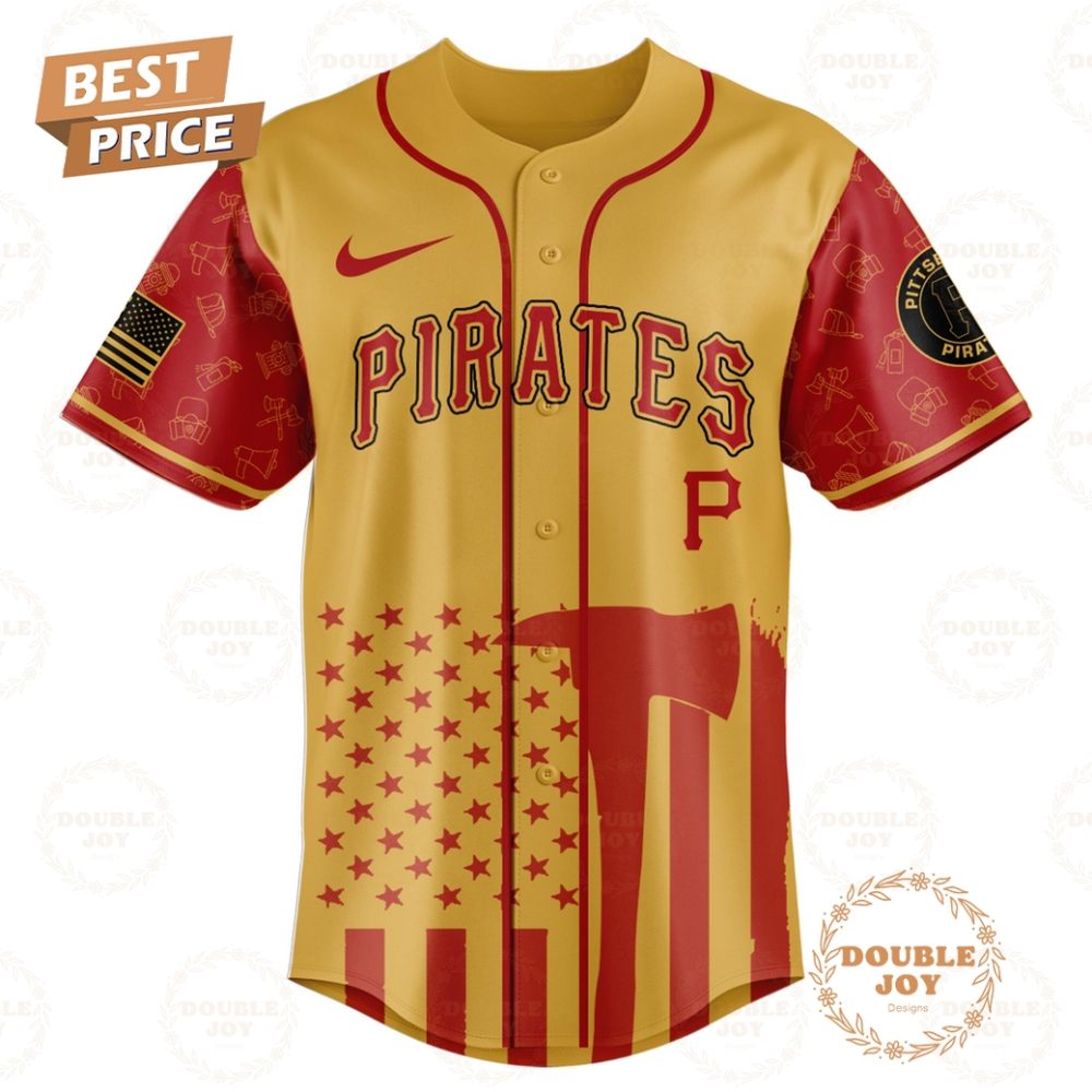 Pittsburgh Pirates Firefighter Appreciation Night 2025 Limited Edition Baseball Jersey - Image 2