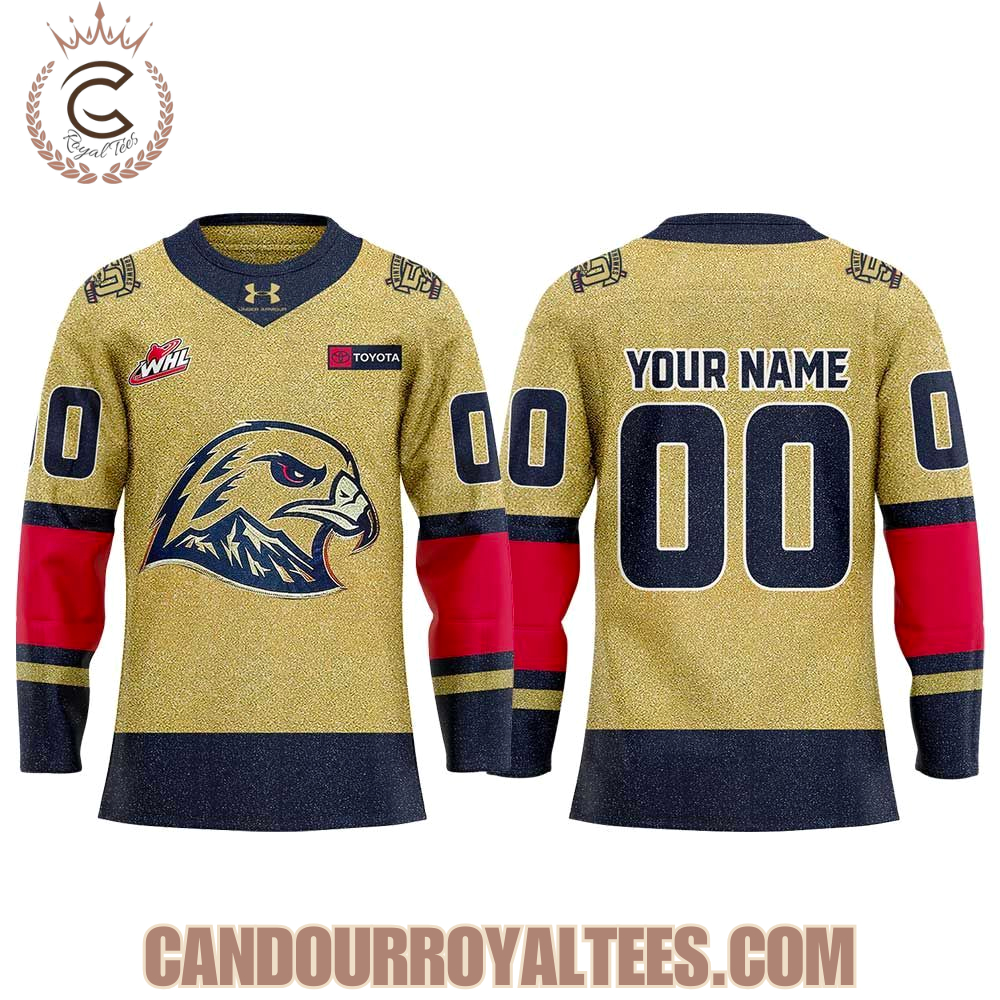 Portland Winterhawks 50Th Golden Uniform Jersey - Image 2