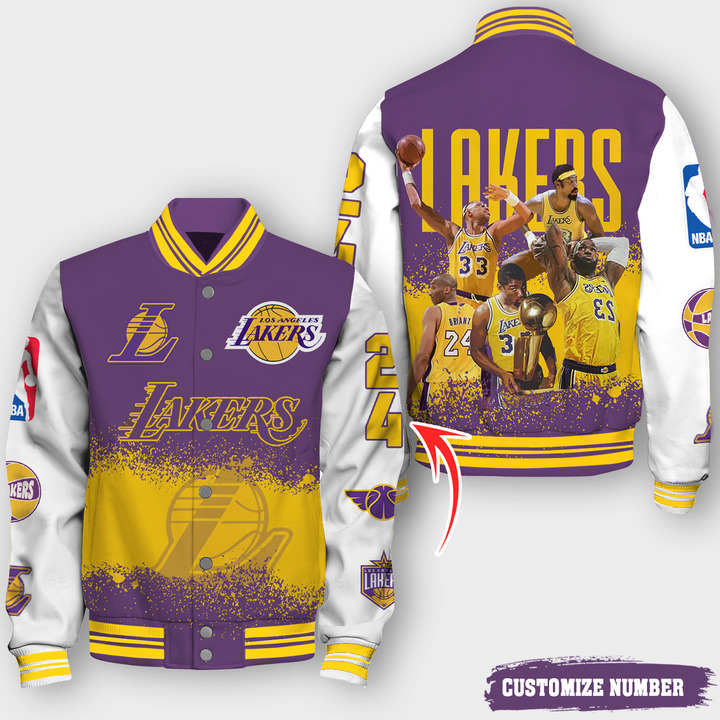 Nba Los Angeles Lakers Varsity Jacket, Baseball Jacket 1301