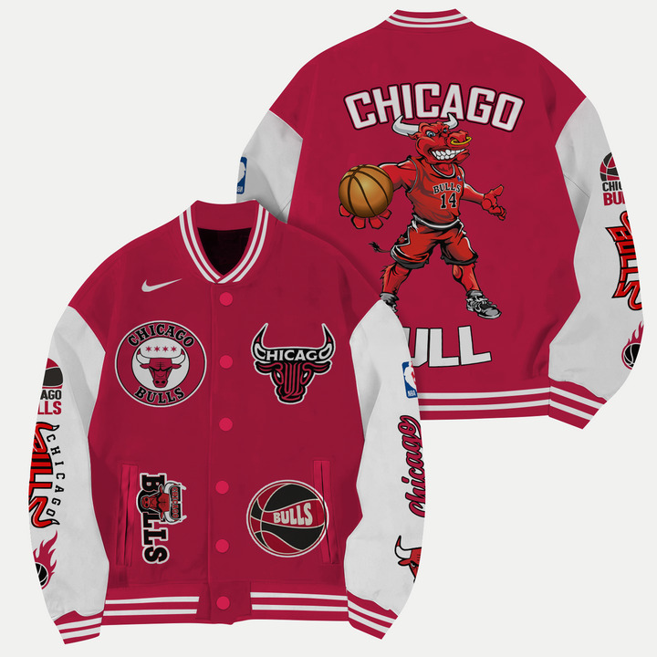 Nba Chicago Bulls Mascot Varsity Jacket, Baseball Jacket