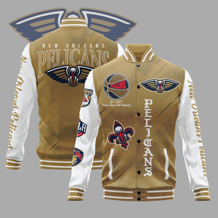 Nba New Orleans Pelicans Varsity Jacket, Baseball Jacket V2