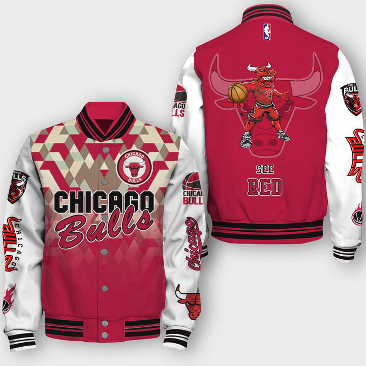 Nba Chicago Bulls Mascots Varsity Jacket, Baseball Jacket