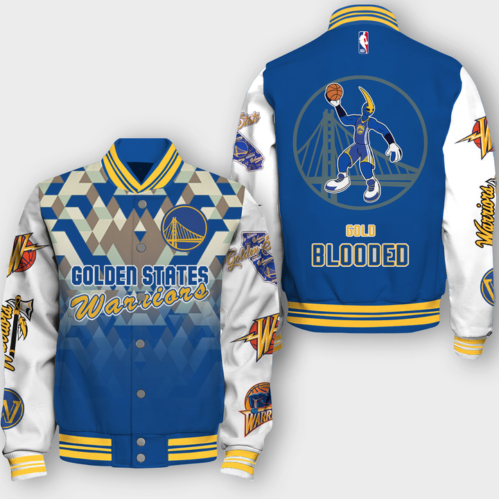 Nba Golden State Warriors Mascots Varsity Jacket, Baseball Jacket