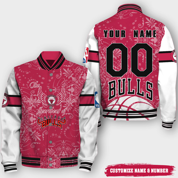 Nba Chicago Bulls Premium Name Number Varsity Jacket, Baseball Jacket
