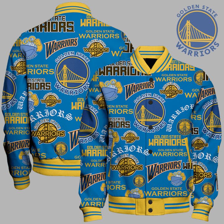 Golden State Warriors National Basketball Association Varsity Jacket, Baseball Jacket V2