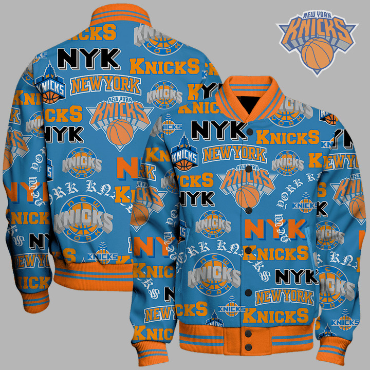 New York Knicks National Basketball Association Varsity Jacket, Baseball Jacket V2