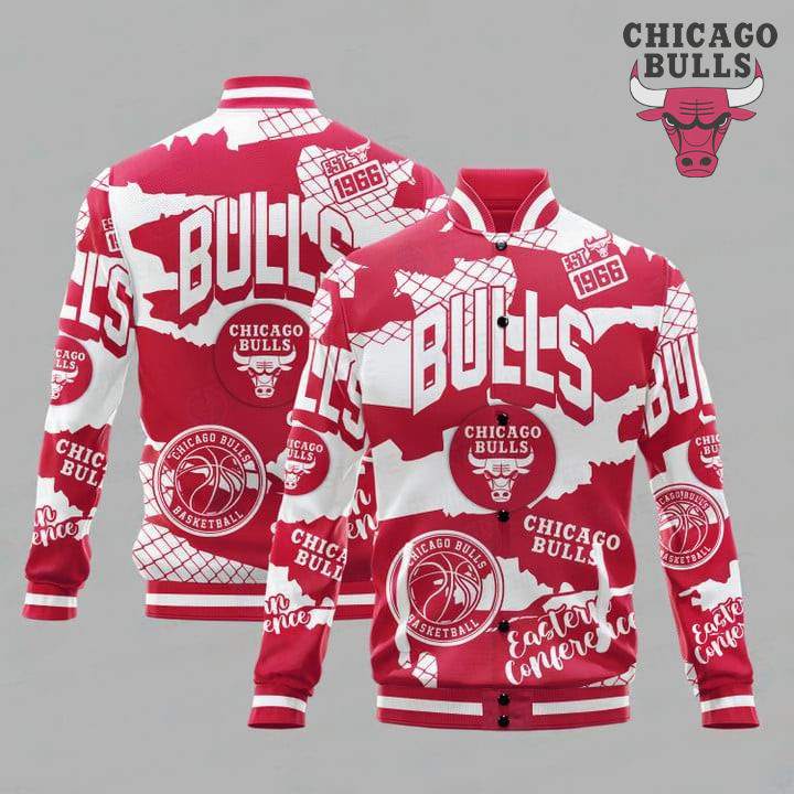 Chicago Bulls National Basketball Association Varsity Jacket, Baseball Jacket