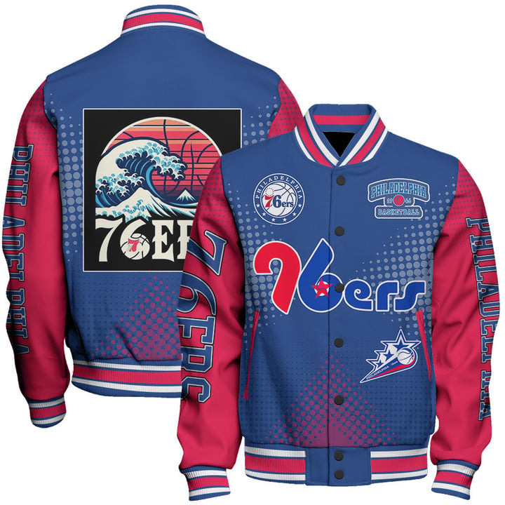 Philadelphia 76Ers Nba Varsity Jacket, Baseball Jacket