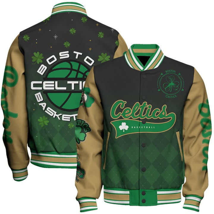 Boston Celtics Basketball Patrick'S Day Nba Varsity Jacket, Baseball Jacket