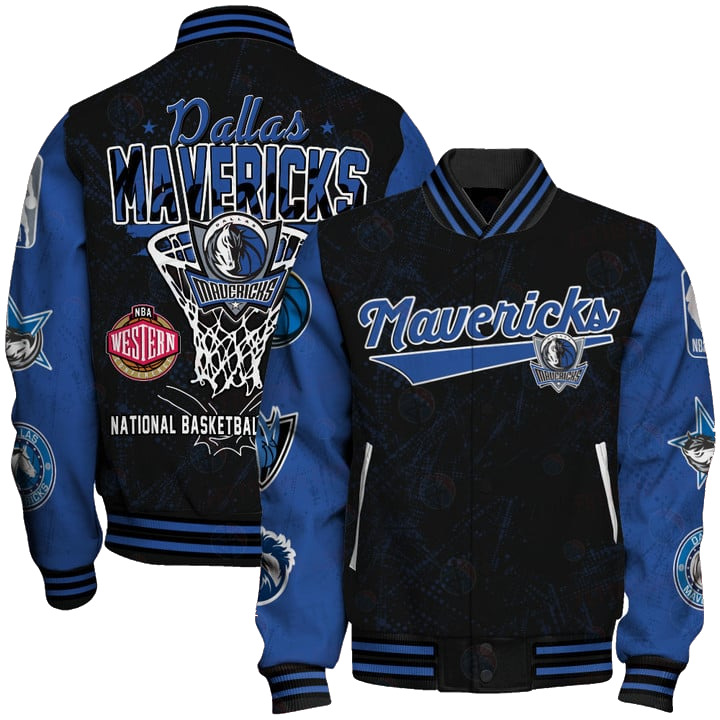 Dallas Mavericks - National Basketball Association Logo Varsity Jacket, Baseball Jacket