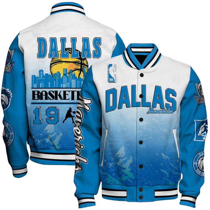Nba Dallas Mavericks - National Basketball Association Aop Varsity Jacket, Baseball Jacket