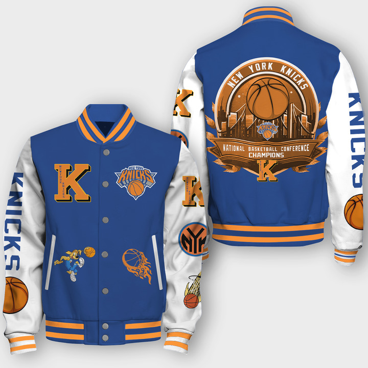 Nba New York Knicks Champions Premium Varsity Jacket, Baseball Jacket 0301