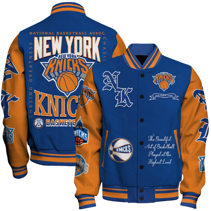 New York Knicks - National Basketball Association Print Varsity Jacket, Baseball Jacket