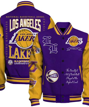 Los Angeles Lakers - National Basketball Association Print Varsity Jacket, Baseball Jacket