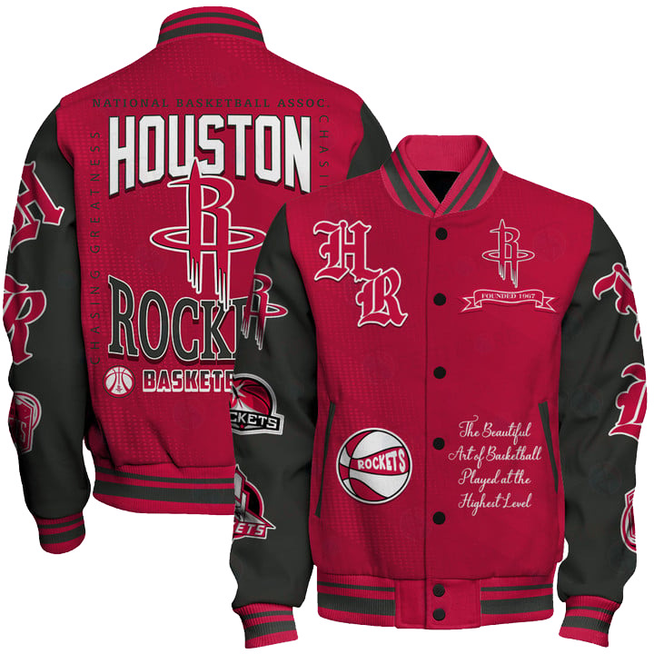 Houston Rockets - National Basketball Association Print Varsity Jacket, Baseball Jacket