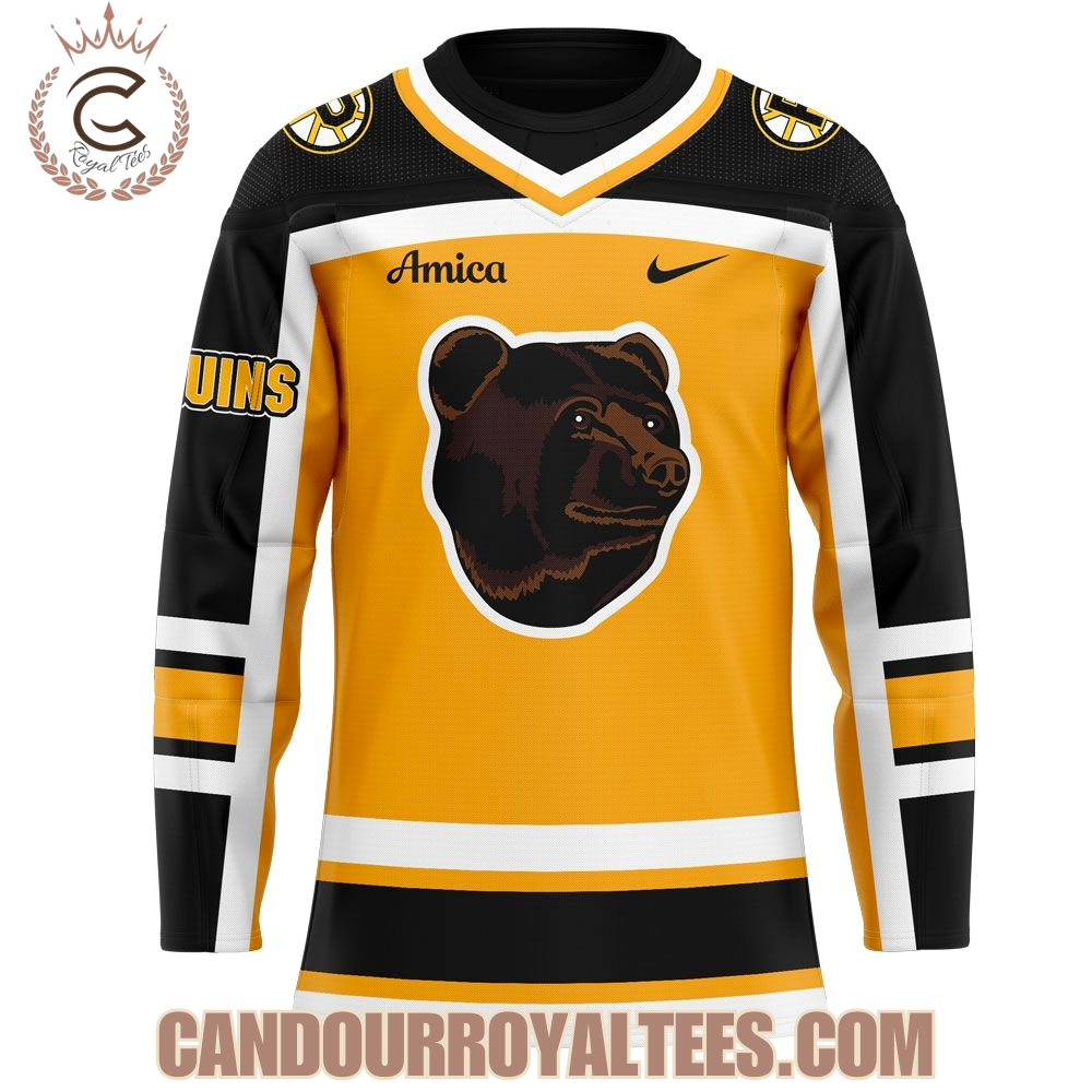 Providence Bruins Reverse Retro Pooh Bear Uniform 2025 Hockey Jersey - Image 2