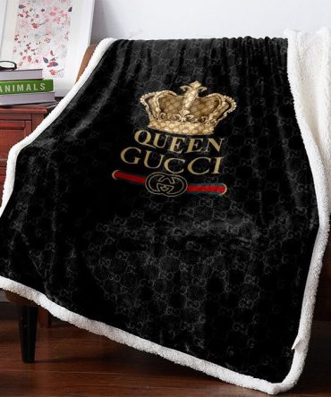 Queen Gucci Luxurious Brand Fleece Blanket
