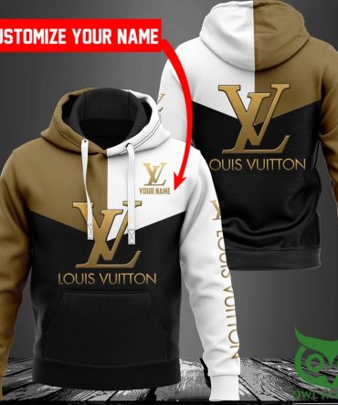 Customized Luxury Louis Vuitton White Black Brown 3D Shirt Hoodie Sweatshirt