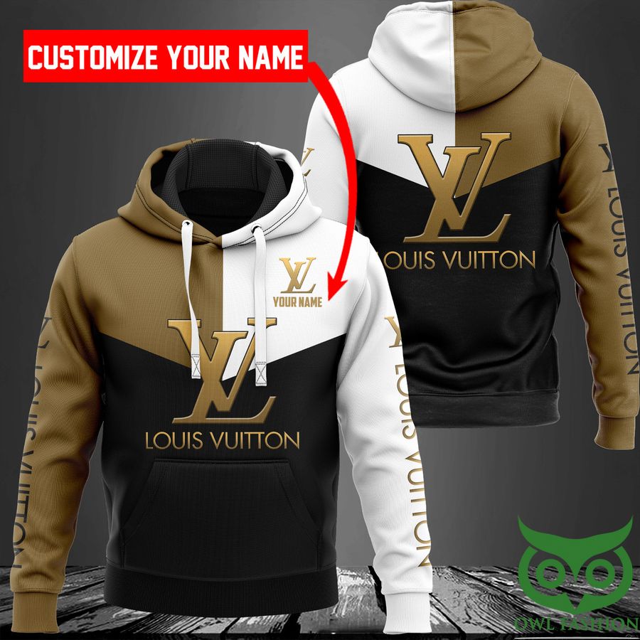 Customized Luxury Louis Vuitton White Black Brown 3D Shirt Hoodie Sweatshirt