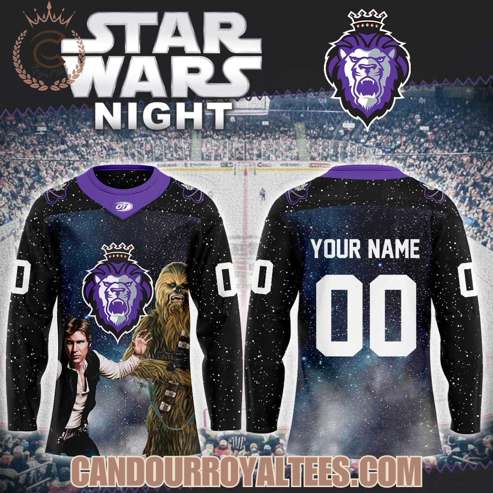 Reading Royals Han And Chewy Star Wars Night Hockey Jersey