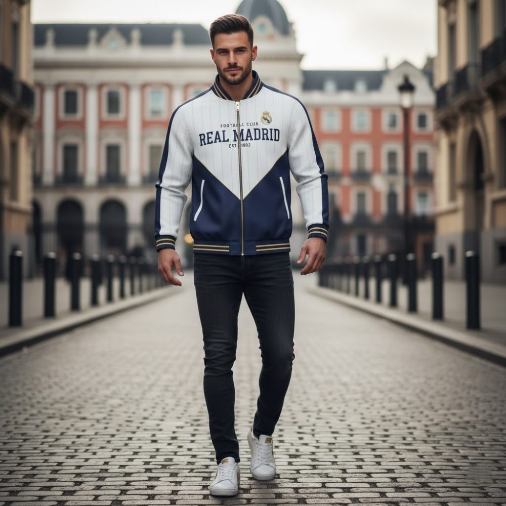 Real Madrid Varsity Track Jacket – The Ultimate Symbol Of Galactic Excellence And Heritage - Image 3