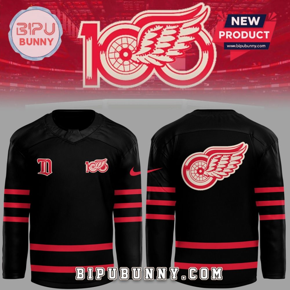 Red Wing Hockey Centennial Black Hockey Jersey 2025