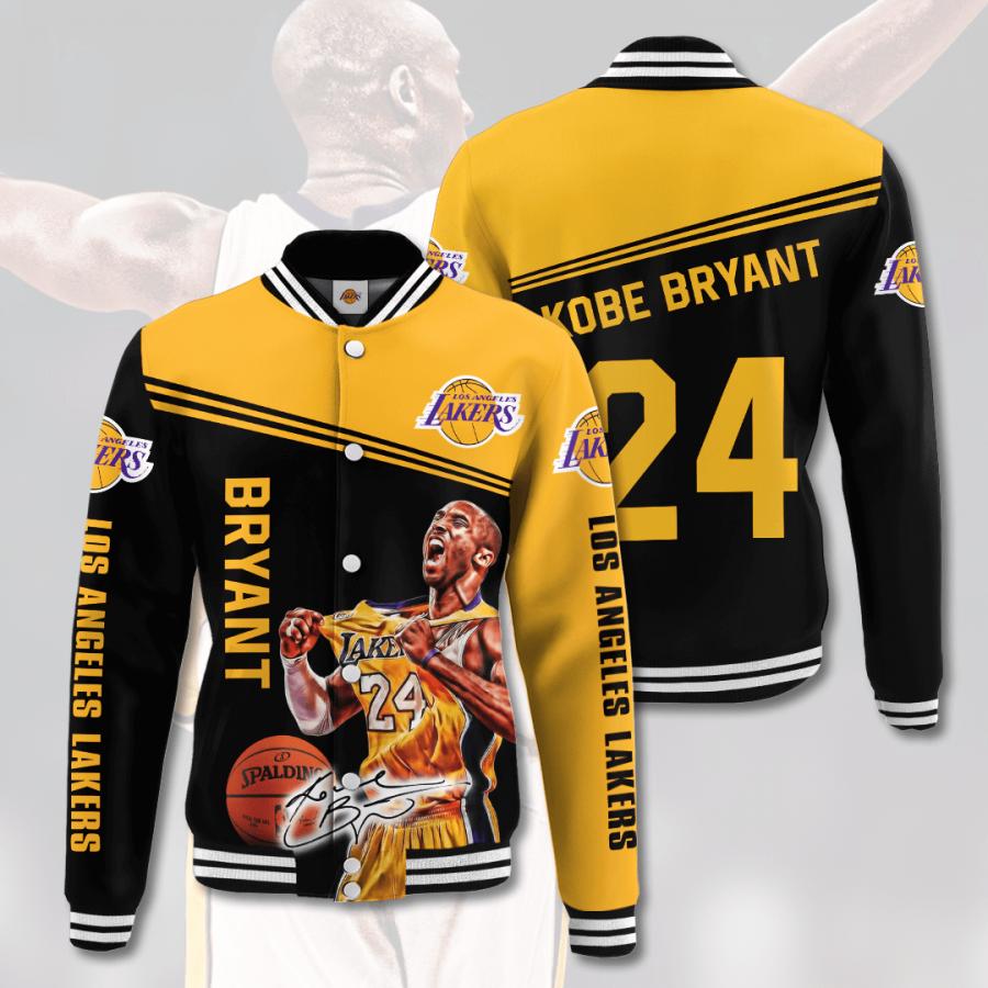 Kobe Bryant 24 Los Angeles Lakers 3D Full All Over Print Baseball Jacket Unisex Sizes S-5Xl Gts000162