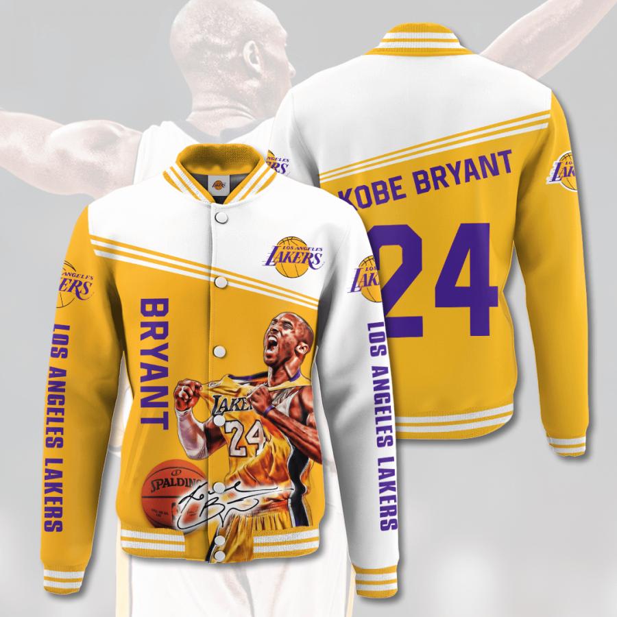 Kobe Bryant 24 Los Angeles Lakers 3D Full All Over Print Baseball Jacket Unisex Sizes S-5Xl Gts000312