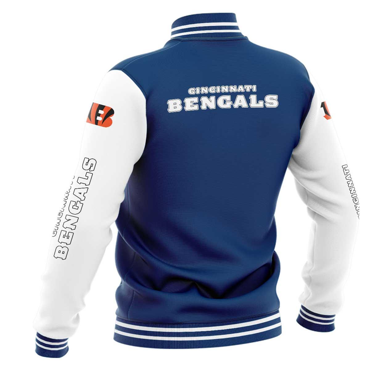 Cincinnati Bengals Limited Edition Men'S And Women'S 3D Full Print Baseball Button Jacket Adult Sizes Xs-5Xl