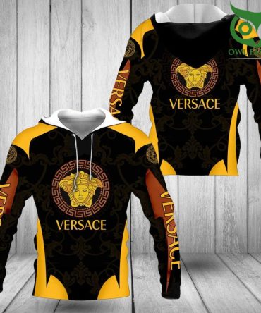 Luxury Versace Gold Logo Beautiful 3D Hoodie