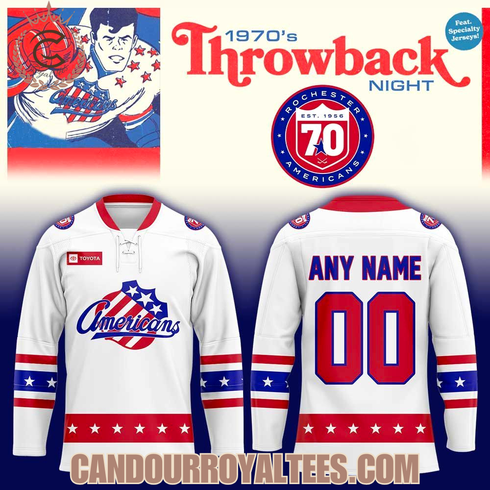 Rochester Americans 70Th Anniversary Throwback Series Uniform Jersey