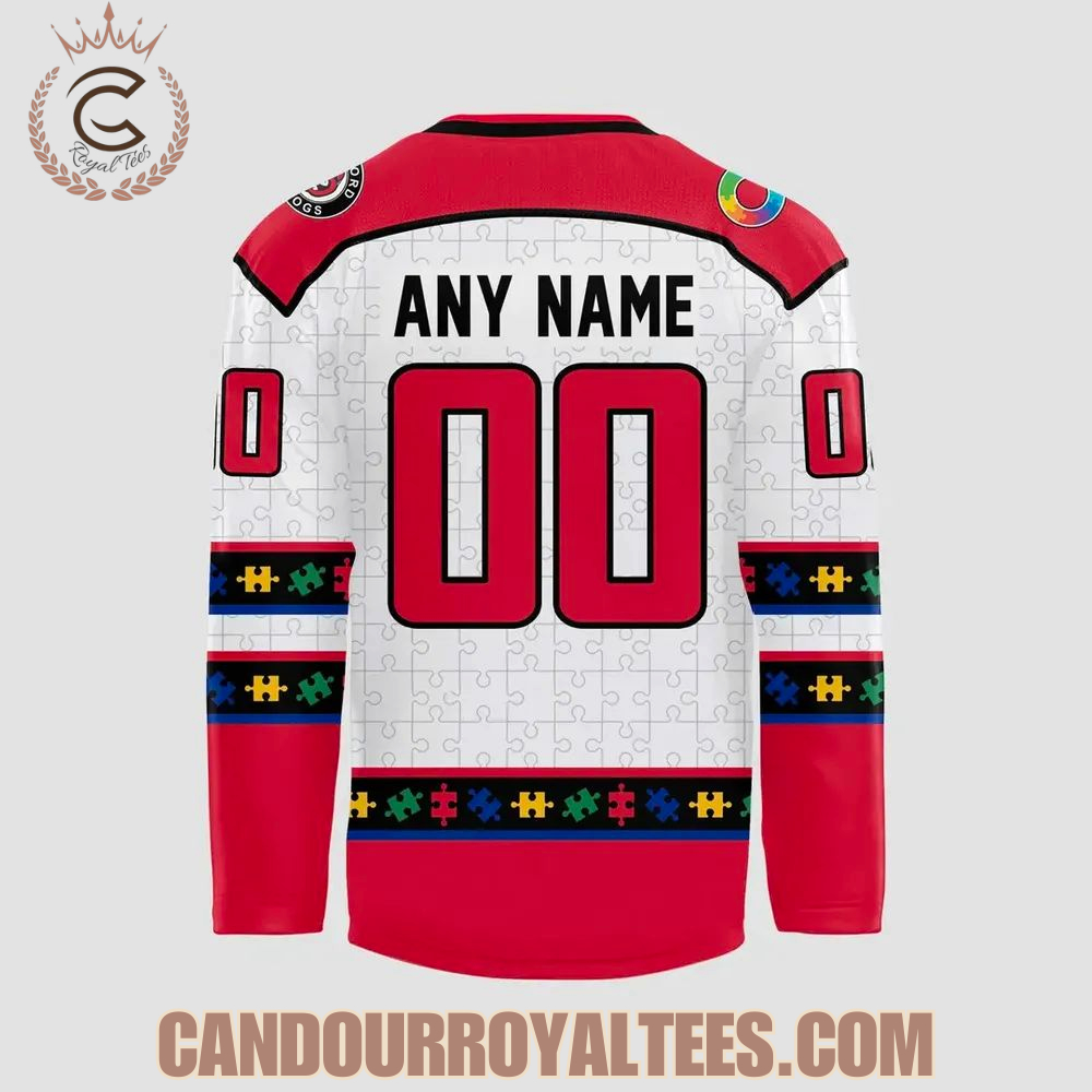 Rockford Icehogs 2026 Autism Awareness Hockey Jersey - Image 3